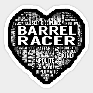 Barrel Racer Heart Sticker